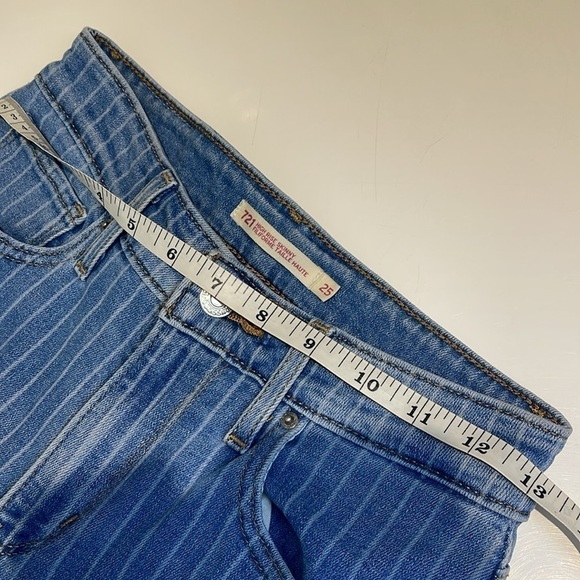 Levi’s 721 high rise skinny striped size 25 - Picture 7 of 9